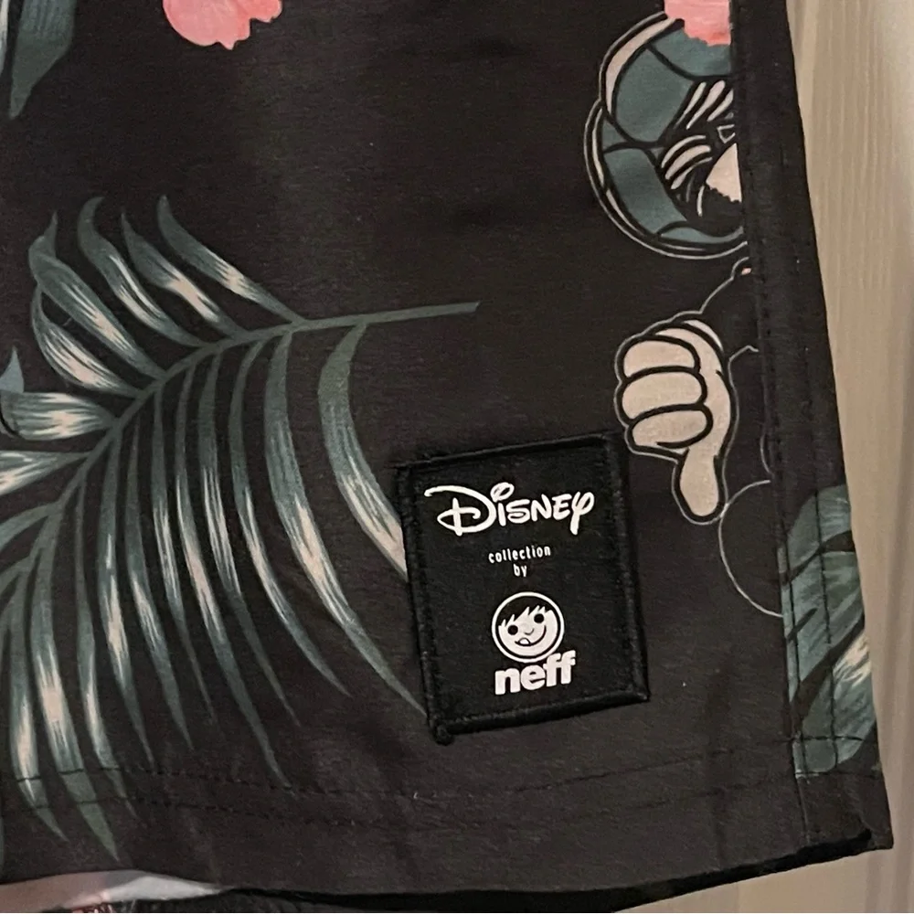 Disney Swim Shorts Mickey Mouse Hawaiian Bathing Suit Neff Men’s Size XL NEW - Picture 3 of 13